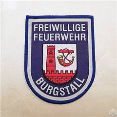 woven logo patch laser cut school uniform emblem