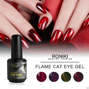 roniki flame cat eye gel polish