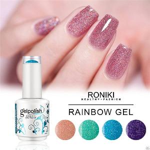 Roniki Rainbow Gel Color, Nail Matte Gel Polish