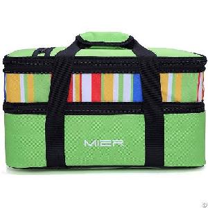 mier insulated casserole carrier expandable lunch tote