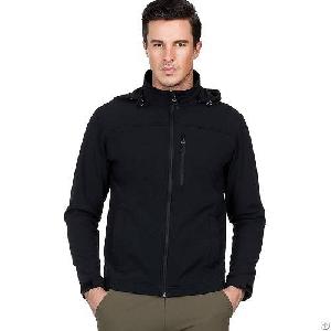 Mier Mens Hooded Softshell Fleece Lined Jacket