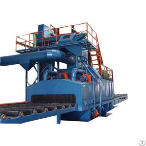 Q69 Steel Plate / Sheet Roller Conveyor Shot Blast Machine