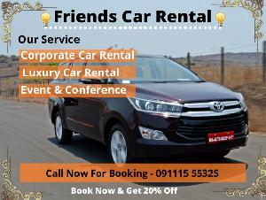 friendscar taxi drive car rental indore