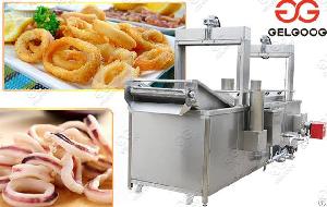 commercial squid rings frying machine