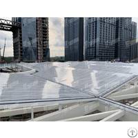 etfe film project tensile membrane structure awnings cushion roofing