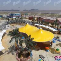 Water-proof Pvdf Tensile Landscape Tent Membrane Structure Hotel Tent For Resort