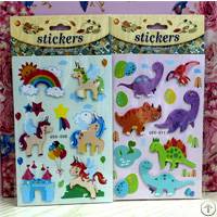 layer sticker ponies dinosaurs 3d
