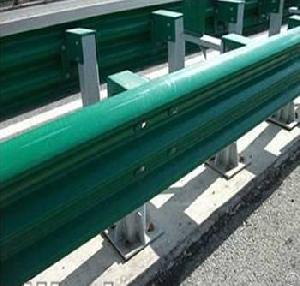 plastic coated beam guardrail barrier