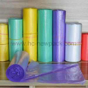 Hdpe / Ldpe Star-sealed Garbage Bag With Pp String