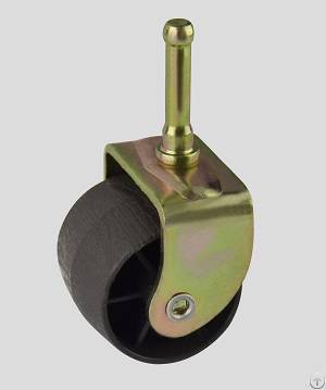 Wooden Caster With Socket Stem