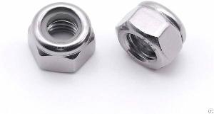 Stainless Steel 18-8 Bright Finish Nylon Insert Hex Lock Nylock Nuts