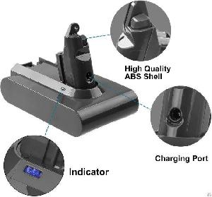 dyson v6 battery replacement 2 2ah 21 6v dc59 dc58 dc61 dc62 animal dc72 dc74 595 650 770