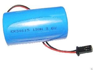 Perma Battery Lithium Er34615 3.6v 19ah With Leading Wires And Connector