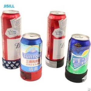 Silicone Band Fixation Plastic Ice Chill Puck Cooler Mini Cold Packs For Beer Can Cooling