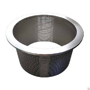 Wedge Wrapped Wire Screen Cylinder Basket