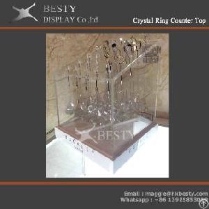 crystal counter display rings besty
