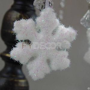 Glittering Snowflake Christmas Handicrafts Hanging Ornament Vintage Gift