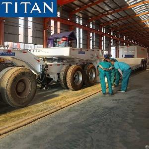 Titan 3 Axle 60 / 80 Tons Gooseneck Lowboy Trailer For Namibia