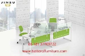 person glass divider office workstation desk