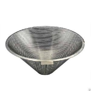 Stainless Steel Punching Hole Basket Cone Strainer Filter