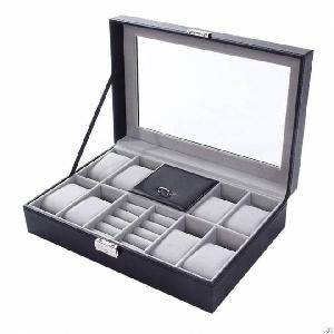 Custom Wholesale High Quality Pu Leather Watch Jewelry Boxes