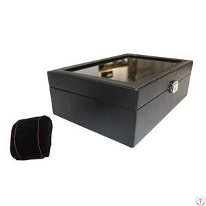 luxury piano watch case box display 10 watches storage