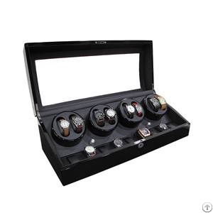 New Design High Gloss Paint Black Wooden Automatic Watch Winder