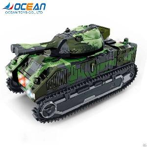 Battery Operated Deformation Robot Military Army Tank Toys With Light Music