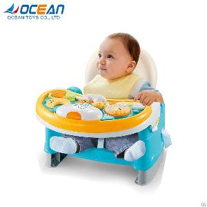 portable dining feeding baby table chair music light