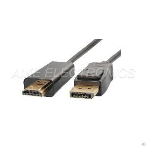 Displayport Male To Hdmi Male Adaptor Cable, Support 1920x1080 60hz