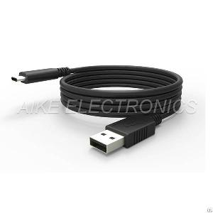 Usb Am 2.0 To Type C Usb-c Male Cable Overmold-black