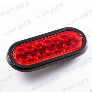 oval 10 led brake stop turn trailer tail truck lights