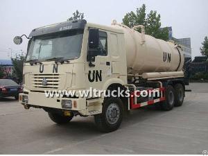 6x6 howo 12cbm un sewage tanker truck