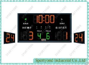 Basketball Electronic Led Scoreboard And Basketball 24 / 14 Shot Clock