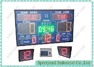 Digital Basketball Scoreboard And Shot Clock Display Supplier