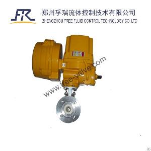 Electric Ceramic Lined V Port Control Ball Valve