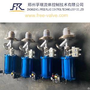 Ptfe Lined Pneumatic Tank Bottom Angle Valve