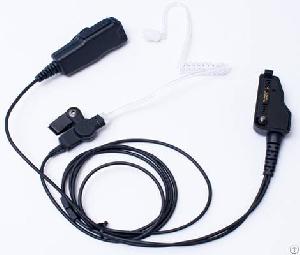 Kit De Vigilncia Preto De 2 Fios Com Tubos Translcidos Para Transceptor Kenwood