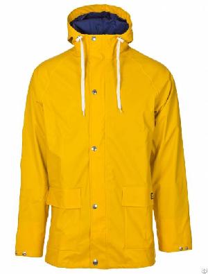 waterproof pu rain jacket