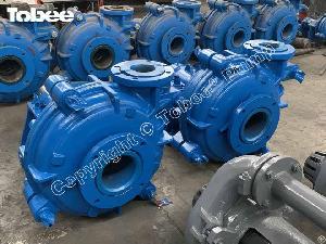 Tobee 6/4 D-ah Rubber Lined Horizontal Slurry Pumps