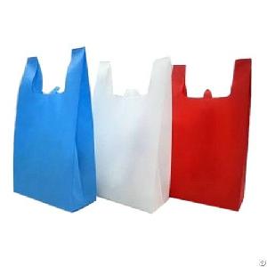 Plastic Bags With T-shirt Handles And Size Color Custom