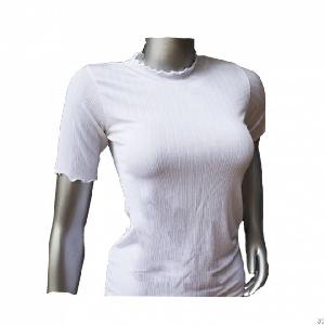 Plain White High Neck Top