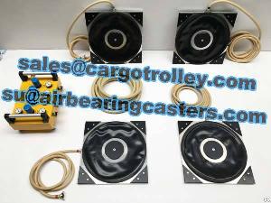 modular air casters applied moving massive loads assembly shipping