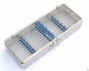 dental surgical instruments sterilization cassettes perforated side mesh bottom