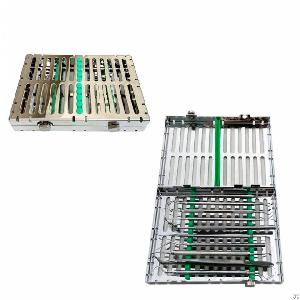 Peforated Stainless Steel Dental Surgical Instruments Sterilization Cassettes