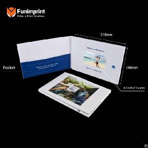 Funimprint 4.3 Inch A5 Digital Brochure With Video Content Upload