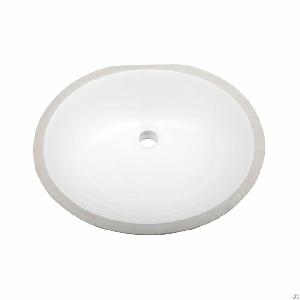 Oval Ceramic Undermount Bathroom Sink