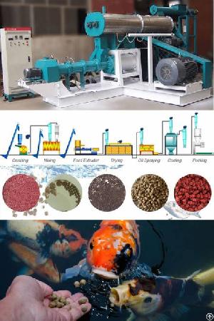 Floating Fish Feed Pellet Plant For Processing Fish Food