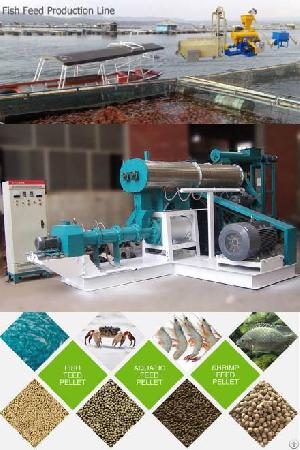 wet floating fish feed extruder machine