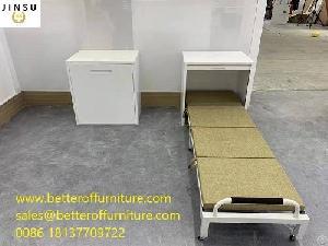 Folded Structure Shared Escort Bed Steel Frame And Sponge Pu Surface